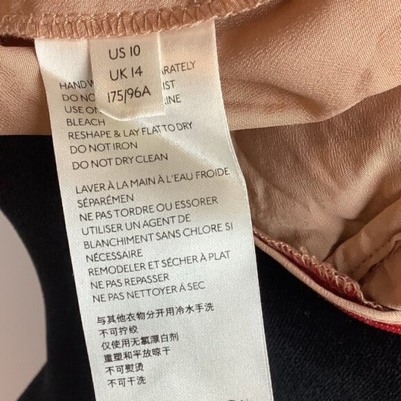 FREE PEOPLE NIGHT SHIMMERS LACE & SEQUINS RED MINI DRESS 10 - Picture 14 of 15